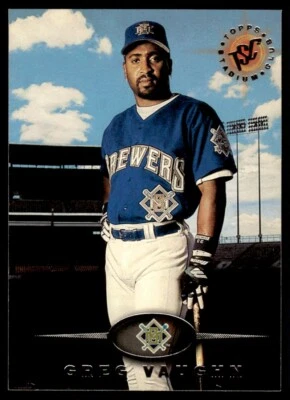 1995 Topps Stadium Club #423 Greg Vaughn Milwaukee Brewers - Image 1 of 2