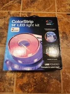 Aura LED Lights 2-pack 14 ft. ColorStrip Light Kit USB Powered Remotes - Picture 1 of 4