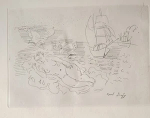 Gravure De RAOUL DUFFY 1877-1953 "baigneuse aux papillons" - Imagen 1 de 16