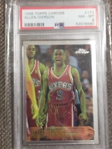 ALLEN IVERSON ROOKIE RC 1996-97 TOPPS #171 PHILADELPHIA 76ers MVP NBA Free Ship - Imagen 1 de 12