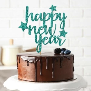 Happy New Year Cake Topper New Years Eve Decoration Party Table Bunting 2026 - Picture 1 of 2