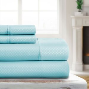 Luxury Ultra Soft Checkered Embossed Sheet Set by Sharon Osbourne Home