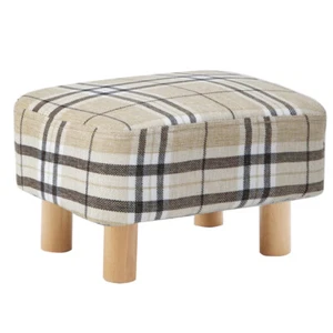 Footstool Footrest Pouffe Foot Stool Padded Ottoman Seat Bench & Removable Cover - Picture 1 of 28