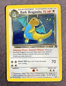 Dark Dragonite 5/82 HOLO Team Rocket Pokemon TCG WOTC Vintage quasi nuovo (vedi foto) - Foto 1 di 5