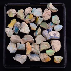 34 Stck. Natürlicher Äthiopischer Opal Grob 8 mm-14 mm Unbehandelt Atemberaubende Lose Edelsteine - Bild 1 von 6