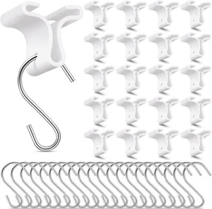 Invisible Ceiling Clips & S Hooks, 140 Pieces for Seamless Room Styling - Picture 1 of 9