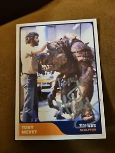 Tony McVey Custom Signed Card - Sculptor For Star Wars - Picture 1 of 2