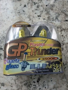 GP Thunder 3500K Super Gold Xenon Halogen Light Bulbs Pair 9005 HB3 65W - Picture 1 of 5