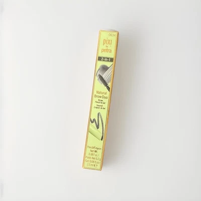 Pixi By Petra 2-in-1  Natural Brow Duo Brow Pencil & Gel BNIB Shade Soft Black - Image 1 of 4