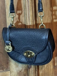 Borsa Dooney & Bourke vintage USA pelle nera tracolla cintura calvario tutte le condizioni atmosferiche - Foto 1 di 10