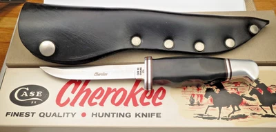 Vintage CASE XX USA 1965-78 #200 CHEROKEE Hunting Knife MINT with Sheath & Box - Image 1 of 4