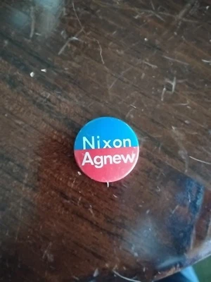 Vintage Nixon Agnew Political Campaign Button Pin - Image 1 of 3