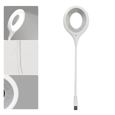 Sprachgesteuerte Tischlampe mit 16 LEDs, Buchleselampe, kompakte USB-Leselampe, - Bild 1 von 4