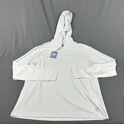 FootJoy Golf Hoodie Tempo Series Blocked Sun Large White Polyester NWT MSRP $125 - Image 1 of 4