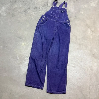 Mono vaquero vintage de Arizona años 90 holgado púrpura para mujer XL baberos sueltos centro comercial gótico Foto 1 de 4