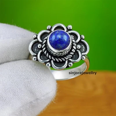 Anello regalo fatto a mano in argento sterling 925 con pietra preziosa... - Immagine 1 di 4