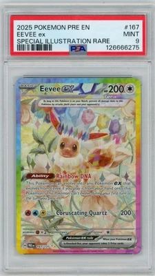2025 Pokemon Prismatic Evolutions Eevee 167/131 Special Illustration Rare PSA 9 - Image 1 of 2