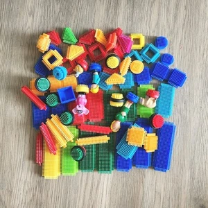 Battat Bristle Blocks Lot Of 70+ Replacement Sensory Building Construction Toys - Picture 1 of 8