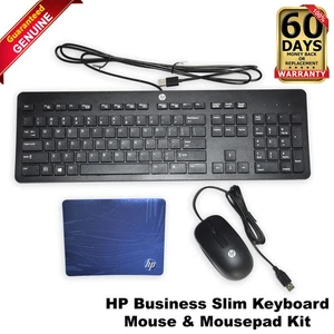 HP Business Black Slim Style USB Keyboard & Mouse – Full-Size QWERTY – T4E63AA - Picture 1 of 10