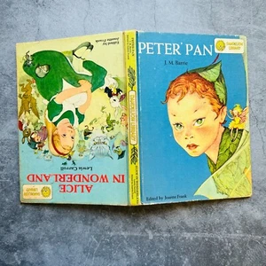 Dandelion Library Alice in Wonderland and Peter Pan Hardcover Flip Over Book - Imagen 1 de 15