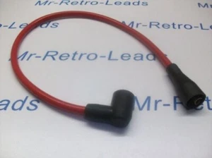 RED 8MM PERFORMANCE 20" IGNITION LEAD COIL HT ALL CARS FROM 50s / 70s & MORE - Picture 1 of 4