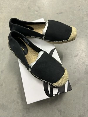 NUEVO EN CAJA Nine West BAHAMAMAO Alpargatas de Cuero Negro Zapatos sin Cordones para Mujer Talla 5M” Foto 1 de 4