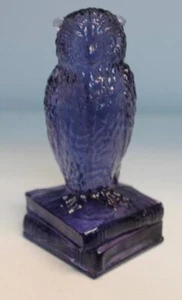 Degenhart Glass Figurine Wise Owl on Books Heatherbloom - Picture 1 of 8