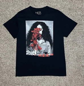 H.E.R. Men’s T-Shirt Ceremony of Roses Graphic Black Red S/S Crew Neck Size L - Picture 1 of 18