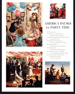 1959 VINTAGE PRINT AD DOUBLE-PAGE COKE COCA COLA PARTY TIME - Picture 1 of 2