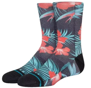 Stance, Wade Collection Casual Kids' Tropical Flower Crew Socks Y: 3-5.5 - Picture 1 of 3