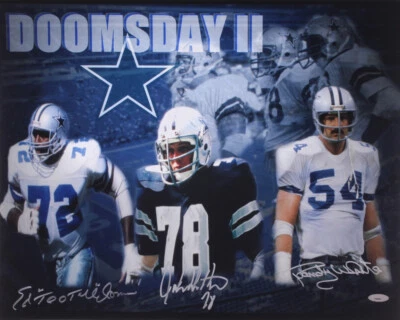 Jones, White, & Dutton Signed Doomsday II 16x20 Photo Tristar Hologram Cowboys - Image 1 of 3