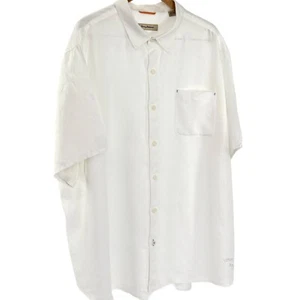 Tommy Bahama 3XL White 100% Linen Camp Shirt Short Sleeve - Picture 1 of 4