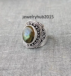 Labradorite Ring 925 Silver Ring Designer Ring Beautiful Ring Stylish Ring RM22 - Picture 1 of 6