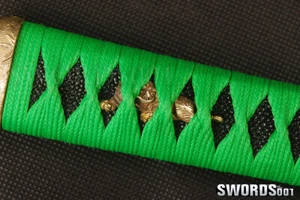 Mango Tsuka de piel de rayo real de tigre de latón 26 cm para espada katana samurai japonesa - Imagen 1 de 7
