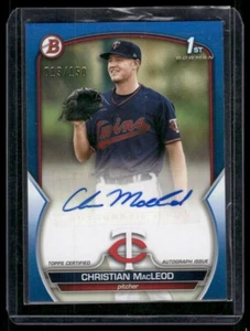 Christian Macleod 2023 Bowman Paper Prospect Blue Border Auto Autograph #D /150 - Bild 1 von 2