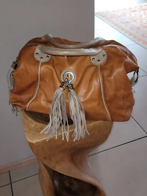 Italienische Handtasche Leder, braun, modisch schick - Bild 1 von 4