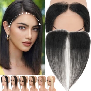 Hairline Human Hair Lace Frontal Hairpiece Topper Replacement Toupee for Women - Picture 1 of 45