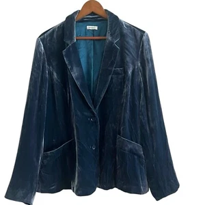 Sundance Sofia Crushed Velvet Blazer 10 Silk Boyfriend Jacket Country Festival  - Picture 1 of 12
