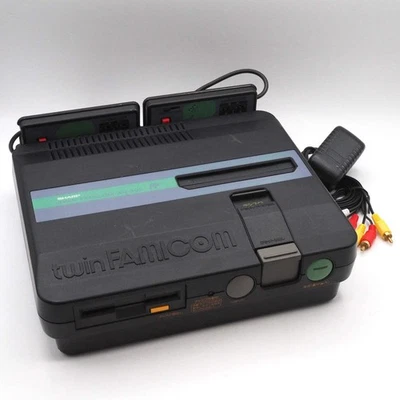 Sharp Twin Famicom Black Console AN505BK New Rubber Belt replaced Tested NTSC-J - Image 1 of 4