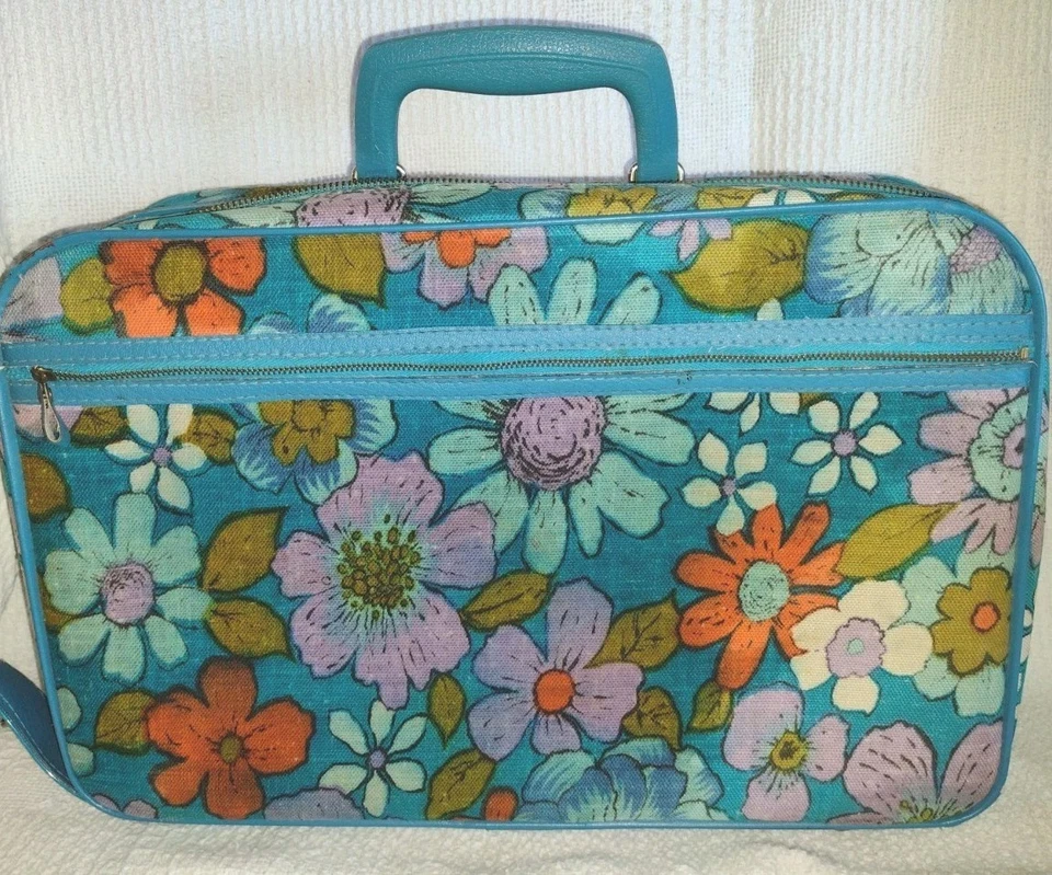 Maleta Flower Power estilo vintage Bantam Travelware años 70 BRADY BUNCH Foto 1 de 4