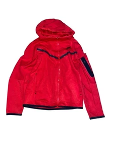 Nike Boys M Sportswear Tech Fleece Windrunner Full-Zip Hoodie Red - Picture 1 of 3