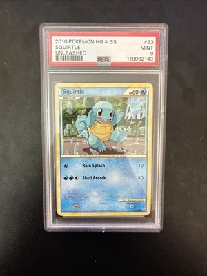 Squirtle 63/95 - Common - NON-HOLO - HGSS Unleashed - 2010 Pokemon CARD PSA 9 - Image 1 of 2