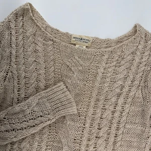 Suéter Denim & Supply Ralph Lauren Beige Tejido con Cable Abierto para Mujer XS Extra Pequeño - Imagen 1 de 9