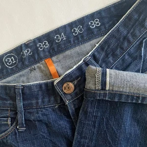 Earnest Sewn Fulton Selvedge Jeans Men 31x29 Straight Leg USA Made Blue Denim - Picture 1 of 19