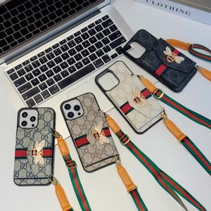 Shoulder strap + Card pack design iPhone 16 15 14 Pro Max shockproof phone case - Picture 1 of 13