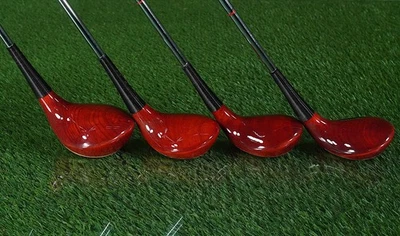 JUEGO DE MADERAS DE CAQUI WILSON STAFF II DE COLECCIÓN 1W,3W,4W,5W TOUR BLOCK RÍGIDO DERECHO ¡GUAU! Foto 1 de 4