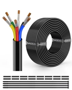 16 Gauge Wire 6 Conductor Electrical Wire, 16 AWG Stranded PVC Cord, 12V Low ... - Picture 1 of 6