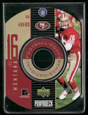 Joe Montana 1999 Upper Deck Powerdeck CD-ROM Trading Card 49ers - Image 1 of 2