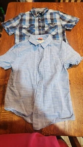 Boys Size Large Lot Of 2 Button Up Shirt Short Sleeve - Picture 1 of 8