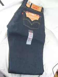 Jeans Levi's 501xx 34x33 Shrink to Fit Nuovi con etichette Button-Fly Raw Rigidi Blu - Foto 1 di 15